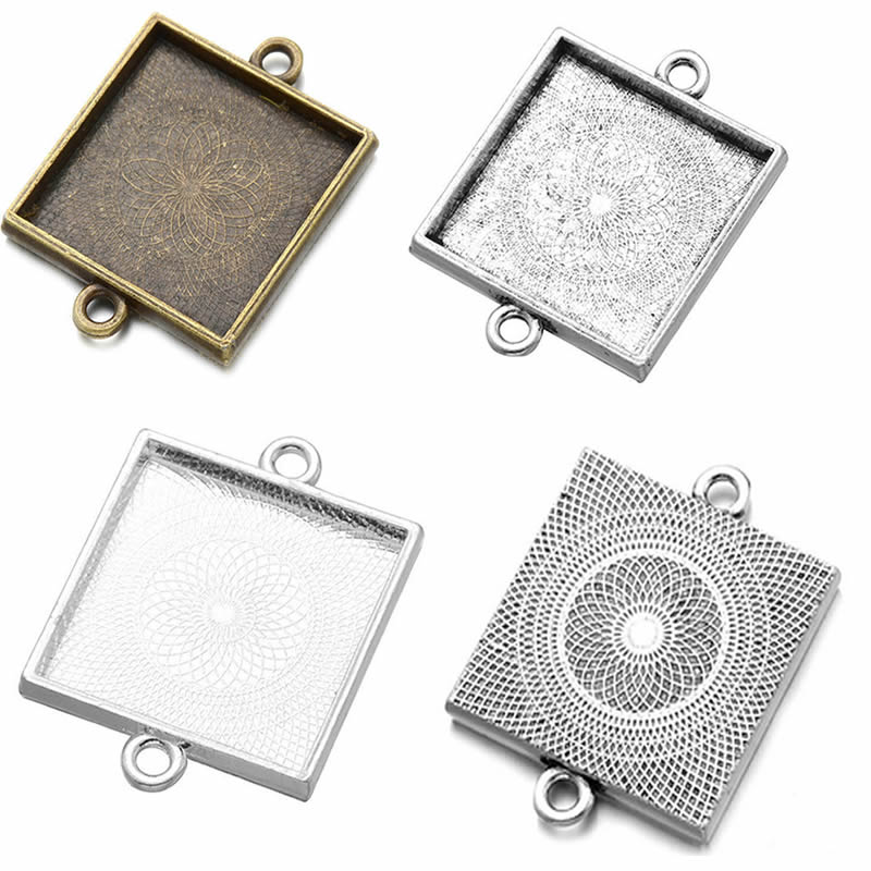 Bezels Set Pendant - Onebeading صالح 25x25 مللي متر مربع