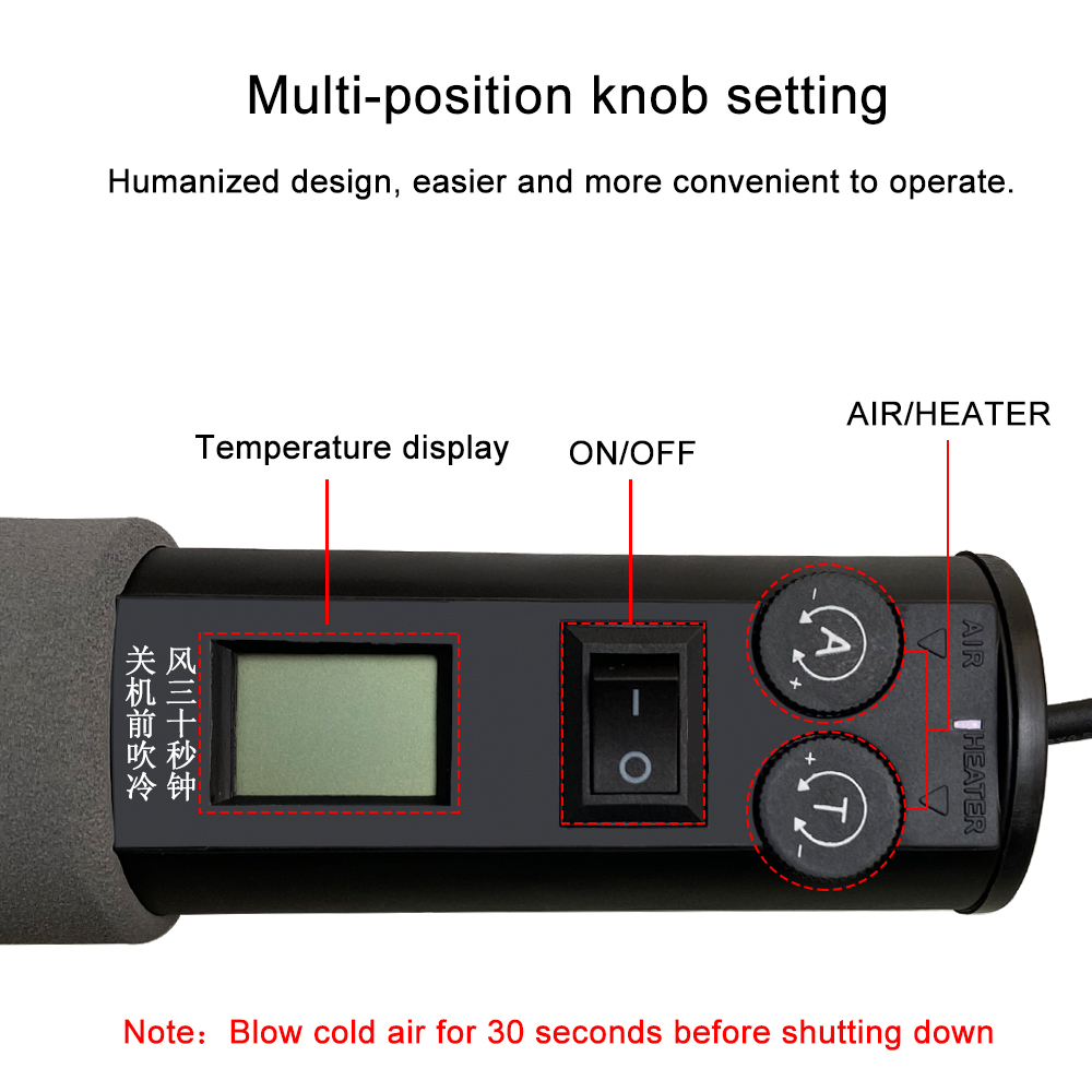 قابل للتعديل الرقمية مسدس هواء - مراجعة Heat Gun Small وسعره