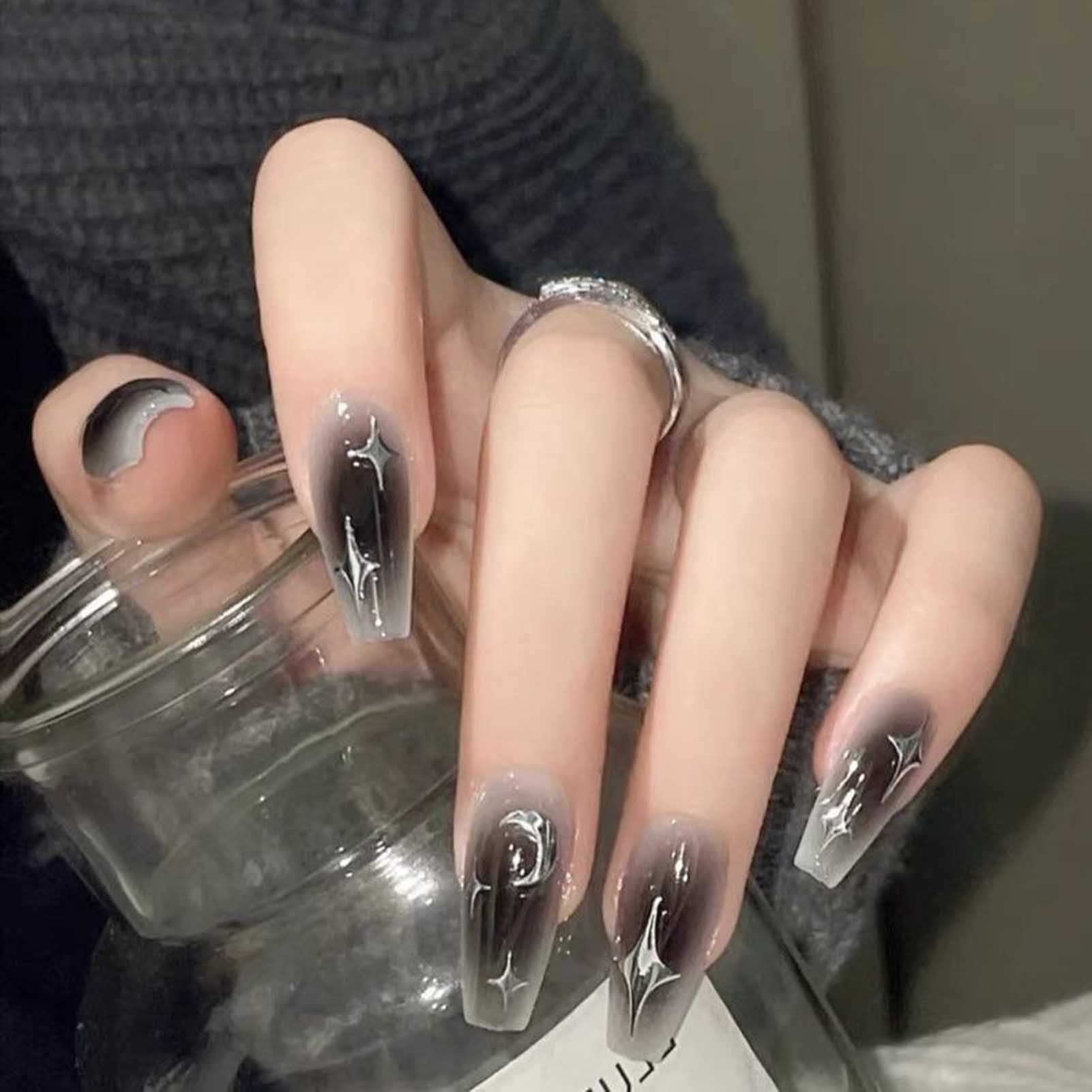 24 قطعة/صندوق أسود اللون الحلو - مراجعة Resin Glitter Pack وسعره