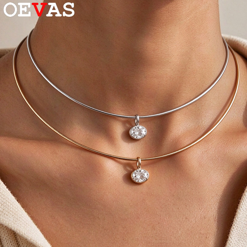 قلادة OEVAS من الموسانيت بقطع  - مراجعة Bezels Set Pendant وسعره
